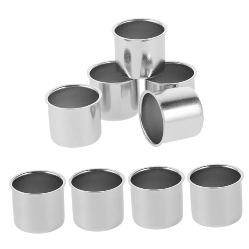 SEWACC 10 Stück Kerzenbecher aus Metall kerzenständer candle wick kerzenlaterne Metallkerzenhalter Tasse Kerzenhalter Diffusor einfache Kerzenbecher weihnachtlicher DIY kerzenhalter von SEWACC