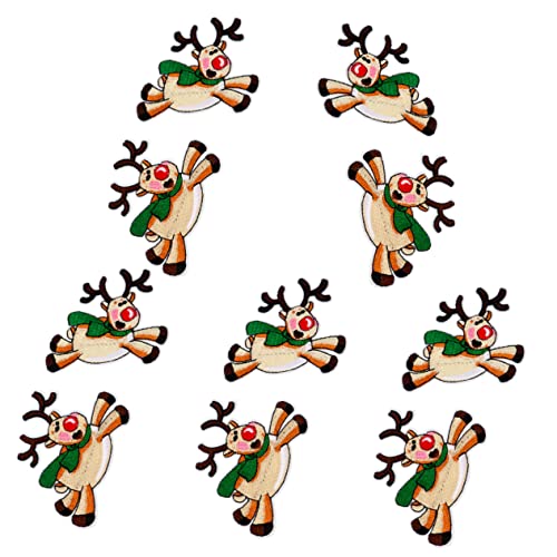 SEWACC 10 Stück Stickereiflecken Abzeichen Patch Weihnachtsmann-patch Weihnachten Nähen Auf Flecken Rentier-applikation Weihnachten Besticktes Applikationen Flicken Für Kleidung Stoff SEWACC 10 Stück Stickereiflecken Abzeichen Patch Weihnachtsmann-patch Weihnachten Nähen Auf Flecken Rentier-applikation Weihnachten Besticktes Applikationen Flicken Für Kleidung Stoff von SEWACC
