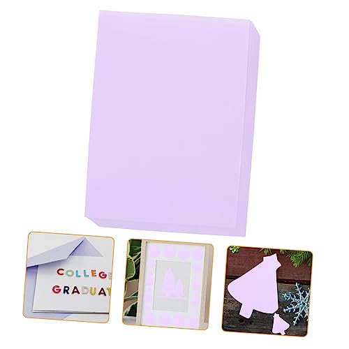 SEWACC 100 Blatt Farbiges A4-papier Glitzerndes Origami-papier Origami-papiermasse Farbpapier Zum Basteln Kartonpapier, Farbiges Papier Papierfarbe Rosa Kopierpapier Taschentuch Lavender von SEWACC