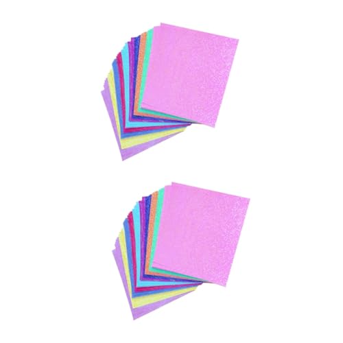 SEWACC 100 Stück Handgemachtes Papier Perlglanzpapier Glänzendes Faltpapier DIY Schimmerpapier Bastelpapier von SEWACC