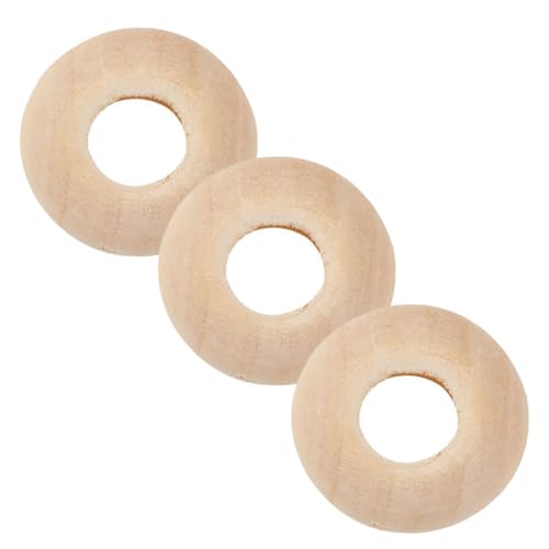 SEWACC 100 Stück Holzperlenmaterial Runde Perlen Tonperlen Charms Perlen Zur Schmuckherstellung Spielzeugperlen Charms Party Dekoration Handgefertigtes Perlenmaterial von SEWACC