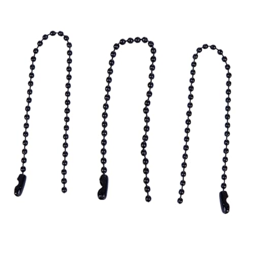 SEWACC 100 Stück Tag-Kette Schlüsselanhänger Kette bag chain choker kette Schmuckketten Sieb Rad schlüsselanhänger stitch schlüsselringe Tag-Kugelkette Hängeetikettenverbinder Eisen Black von SEWACC