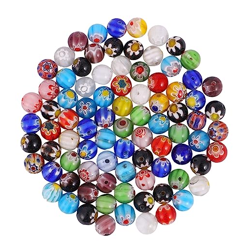 SEWACC 100 Stück Tausend Blumen Glasperlen bracelet beads armbandperlen Schmuckdesign Schmuckzutaten Anhänger Schmuckherstellung aus Perlen farbige Perlen Perlenmaterialien selber machen von SEWACC