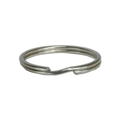 SEWACC 100 Stück Vernickelter Schlüsselanhänger Ringfit Ringe Schlüsselanhänger Hakenring The Ring Stahl Schlüsselanhänger Runder Lüftungsschlitz Metalingus Schlüsselanhänger von SEWACC