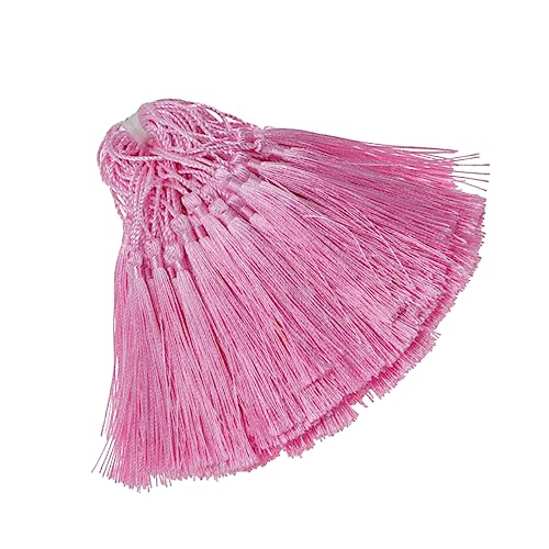 SEWACC 100St Lesezeichen-Quasten kleidungsetiketten party decoration geschenktüten geschenkebeutel party dekoration Quasten für Lesezeichen DIY zubehör Handy-Anhänger Fan-Anhänger Rosa von SEWACC