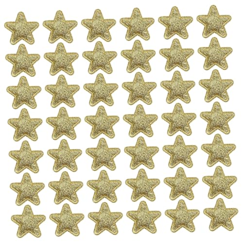 SEWACC 100St Pentagramm-Patch gestickte Sterne Patches glänzende Sternapplikation igelkostümkinder weihnachtsbasteln weihnachtsdeko Sterne Stoffflecken Stoffpatch selber machen Golden von SEWACC