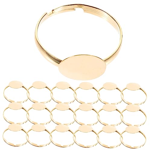 SEWACC 100St Verstellbarer Ringhalter Basis für Ringe zur Schmuckherstellung Ringe für Frauen Wohnung Gold Ringschmuckhalter verstellbare Ringrohlinge Lünette Ringrohling Basis Legierung von SEWACC