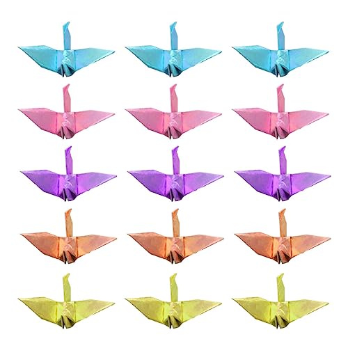 SEWACC 100st Klappkran Papier Gefaltete Origami-kraniche Origami-mischfarben Origami-vögel Origami- -ornament Diy Kranichgirlande Papier -girlande Aus Papier Saiten Handbuch von SEWACC