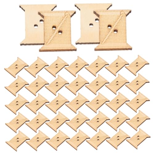 SEWACC 100st Wickelplatte Kreuzstichspule Organizer Für Stickgarnspulen Fadenspulen-organizer Stickgarn Karte Stickgarn-organizer Garnspulen Garnspulen Nähwickelwerkzeug Holz Beige von SEWACC