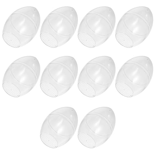 SEWACC 10Pcs Klare Ostereier Plastik Füllbare Eier Jumbo Ostereier von SEWACC