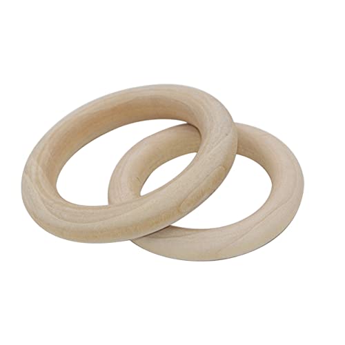 SEWACC 10St Holzring ring zubehör circut bastelkasten Dekorationen bastel materialien makramee holzperlen ziernieten DIY Schmuckzubehör ideas Traumfängerring selber machen Bambus von SEWACC