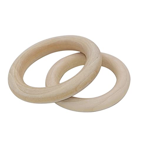 SEWACC 10St Holzring ring zubehör circut bastelkasten dekoration dekoring bastelmaterial Geschenkidee bastel materialien schmuck machen holzperle Traumfängerring selber machen Bambus von SEWACC