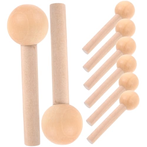 SEWACC 10St Streichholz-Lochbrett Shaker-Peg-Rack Dübel Zentrierstifte Sperrholz Steckbrett-Aufhänger pegboard peg schlösser Korb Holzstab-Steckbretthaken Holzstab für Stecktafel hölzern von SEWACC