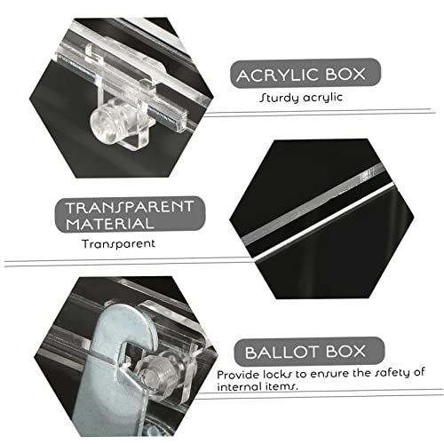 SEWACC 10St Wahlurne aus Acryl Spendehalter aus Acrylwürfel Verlosung Vorschlagskartenhalter Spielzeug-Verkehrszeichen quadratische Lagerbehälter Spendenbox acrylbehälter money box malbox von SEWACC