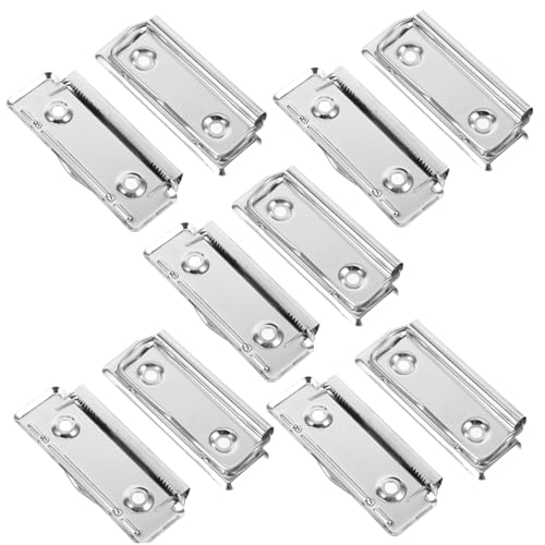 SEWACC 10St memo clip halter mehrzweckhalter Notizhalter Robuster Clip für die Zwischenablage Clips für Dokumenttafeln für Klemmbretter Office-Datei-Clips Metall Silver von SEWACC