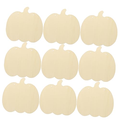 SEWACC Halloween Kürbis Mittelstück Set Holz Kürbis Tags 15cm Blank Holz für von SEWACC