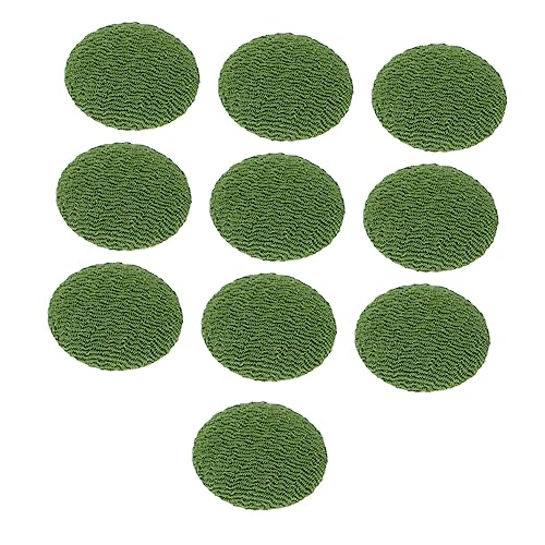 SEWACC 10st Stoffknopf Knopf Annähen All-match-mantelknöpfe Weiße Accessoires Handgemachter Knopf Einfacher Nähknopf Dekorative Kleidungsknöpfe Diy-puppenknopf Tasten Eingewickelt Green von SEWACC