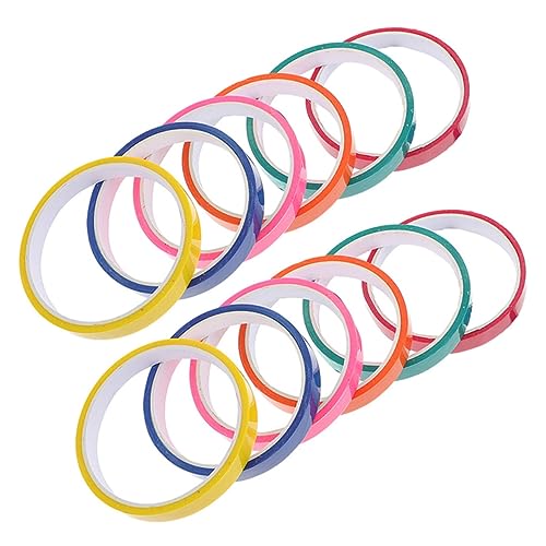 SEWACC 12 Rollen klebriges Ballband Abdeckband Kinderspielzeug Dekompressions-Klebeband DIY Klebeband farbiges klebeband toys klebeband selber machen interessantes Klebeband Plastik von SEWACC