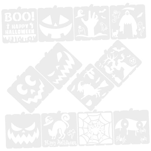 SEWACC 12 Stück Halloween Zeichenvorlage Happy Halloween Schablonen Halloween Schablonen Zum Basteln Halloween Malschablonen Feiertags Bastelzeichnungsvorlage Fledermaus Schablone von SEWACC