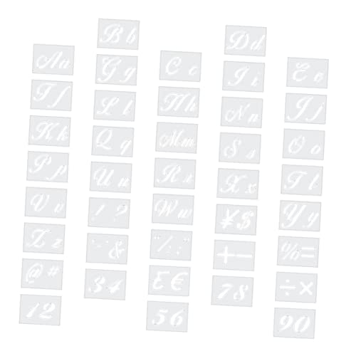 SEWACC 120 Stück Malvorlagen Für Kinder Zeichnungsschablonen DIY Schablonen Alphabet Vorlagen Zahlenvorlagen Kunsthandwerksschablonen Aushöhlungsschablonen Alphabet von SEWACC
