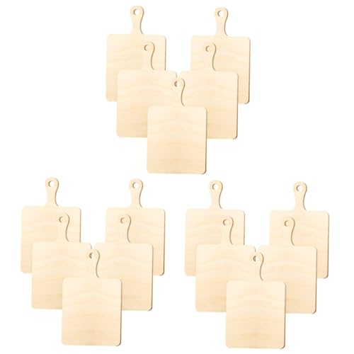 SEWACC 15 Stk Mini-Schneidebrett aus Holz leeres Schneidebrett Schneidebrettausschnitt cutting boards holzbrettchen zum basteln Schneidebrett klein kleines Holzschneidebrett hölzern von SEWACC