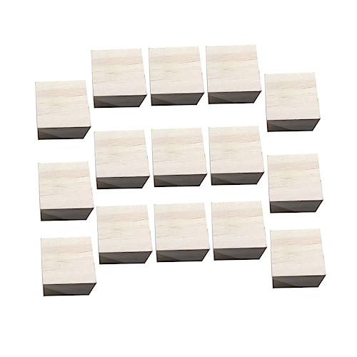 SEWACC 15 Stk Unfertiger DIY-Würfel Linde zum Schnitzen Würfel für DIY-Projekte leeres Puzzle 3D-Puzzle home decoration wohnungsdeko kleiner Holzwürfel DIY Handwerk Holzverzierung Hölzern von SEWACC