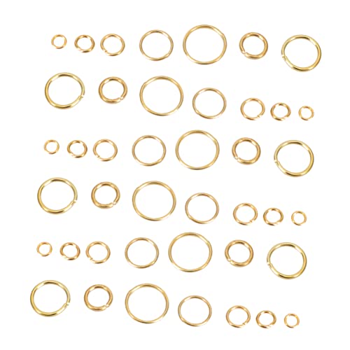 SEWACC 1500 Stk Zubehör zur Schmuckherstellung Kette Biegering goldene Halsketten DIY offener geschlossener Ring Silberschmuck Öffnungsringe und Stifte Schmuck-Ergebnisset von SEWACC