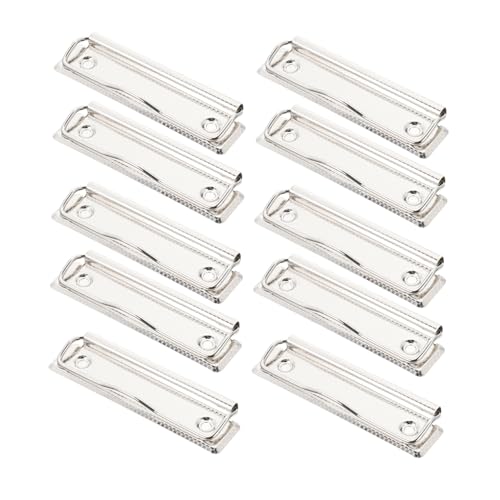 SEWACC 15Pcs Briefpapier-Clip Teile aus der Zwischenablage Bretter Pflegeklemmbrett klappbar Baseball-Klemmbrett Clips Zange büroartikel bürobedarf Büroklammern Aktenklammern Eisen Silver von SEWACC