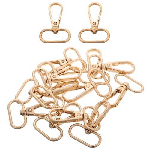 SEWACC 15St Schnalle schlüsselanhänger kettenhaken Metallclips reiseaccessoires drehbarer Karabinerverschluss Schließe Gürtel Hund Hummerschere Drehverschluss Clip Zinklegierung Golden von SEWACC