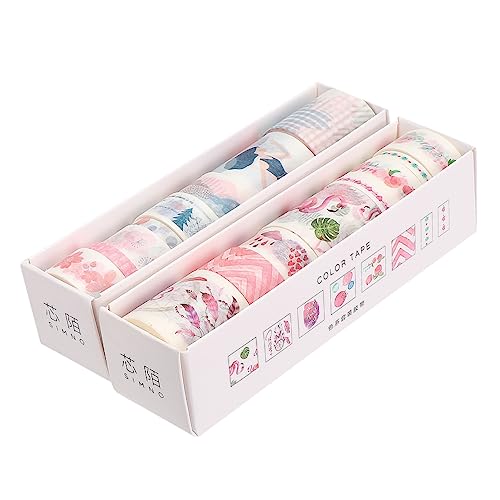 SEWACC 16 Rollen entzückende Papieraufkleber japanisches Washi Tape dekoratives Bastelband Blumen-Klebeband scrapbooking zubehör cute sticker dekorative Buchaufkleber Papierbänder von SEWACC