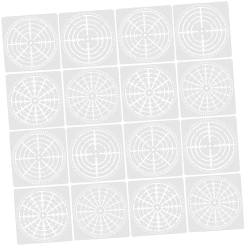 SEWACC 16 Stück Spinnennetz Schablonen Kleine Mandala Punkt Vorlagen DIY Zubehör Tägliche Mandala Punkt Vorlagen Wiederverwendbare Mandala Punkt Vorlagen Kompakte Mandala Punkt von SEWACC