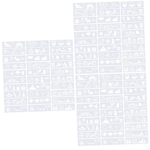 SEWACC 192 Stk Malvorlage kinder bastelset basteln für kinder Scrapbooking-Schablone zum Basteln Kinderzeichnungsvorlagen Malschablone Zeichenvorlagen für Kinder Sprühfarben-Vorlagen Weiß von SEWACC
