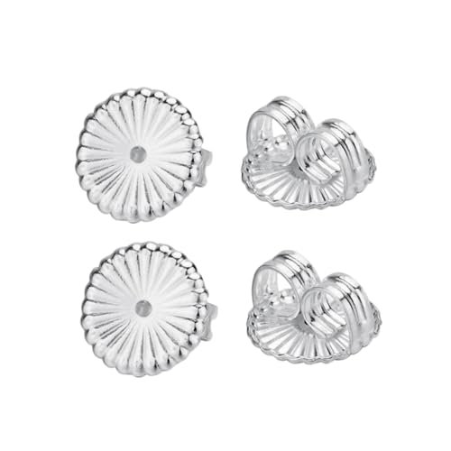 SEWACC 2 Paar Silber Ohrring Verschlüsse Ohrstecker Pads Ohrstützen für Damen Teiliges Kleine Langlebig Sicher Komfortabel Kompatibel mit Standard Ohrringstiften SEWACC 2 Paar Silber Ohrring Verschlüsse Ohrstecker Pads Ohrstützen für Damen Teiliges Kleine Langlebig Sicher Komfortabel Kompatibel mit Standard Ohrringstiften von SEWACC