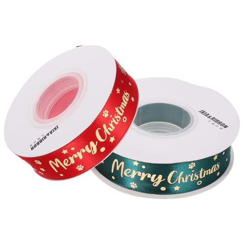 SEWACC 2 Rollen Band zum Basteln Weihnachtsband weihnachtsverpackungsband Weihnachtssatinband thematisiert ribbon weihnachts band xmas present Weihnachtsversorgung Wickelband Polyester SEWACC 2 Rollen Band zum Basteln Weihnachtsband weihnachtsverpackungsband Weihnachtssatinband thematisiert ribbon weihnachts band xmas present Weihnachtsversorgung Wickelband Polyester von SEWACC