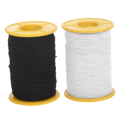 SEWACC 2Rollen Elastisches Nähgarn Schwarzes und Weißes Elastikband für DIY Armbänder Schmuckherstellung und Stricken Hochfester und Flexibler Faden für Armbänder SEWACC 2Rollen Elastisches Nähgarn Schwarzes und Weißes Elastikband für DIY Armbänder Schmuckherstellung und Stricken Hochfester und Flexibler Faden für Armbänder von SEWACC