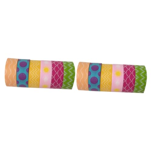 SEWACC 2 Sätze Deko-washi-tape Scrapbbok The Washi Tape Geschenkverpackung Geschenkpaket Scrapbook-klebeband Retro-dekor Aufkleber Fotoalbumband Papierklebeband Selber Machen 6 Rollen * 2 von SEWACC