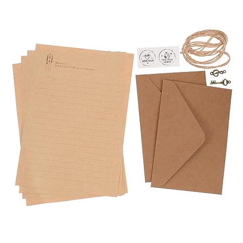 SEWACC 2 Sätze Einsteckpapier Briefset Briefumschlag Und Briefpapier Briefumschlag Briefpapier Farbiger Umschlag Briefpapier Verpackungsumschlag Aus Metall von SEWACC