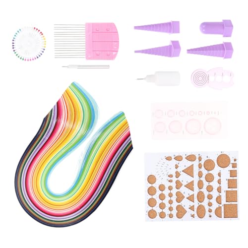 SEWACC 2 Sätze Handgefertigtes Quiltset Aus Papier Quilling-starter-kit Werkzeuge Zur Kartenherstellung Zubehör Für Die Kartenherstellung Quilling Aus Papier Garnierwerkzeuge Streifen von SEWACC