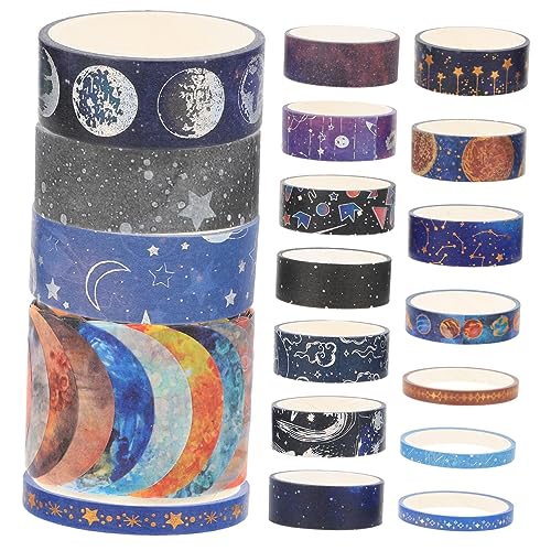 SEWACC 2 Sätze Sternenhimmel Washi Tape Aufkleber Scrapbook The Craft Bastelzeug Geburtstagstonie Geschenkbänder Dekorative Bänder Klebebänder Diy-bänder Japanisches Papier 19 Rollen * 2 von SEWACC