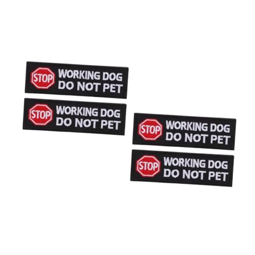 SEWACC 2 Sätze Stickaufnäher Für Haustiertransporter Haustier Rückenband Aufnäher Hundekennzeichnung Aufnäher Hundeweste-patch Nicht Berühren Hundegeschirr Patch Polyester 2 Stück * 2 von SEWACC