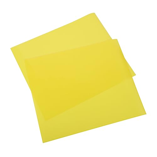 SEWACC 2 Sätze Transferpresse Wärmeübertragungsfolie Heißer Transferfilm Dunkles Transferpapier Heißprägefolie Fluoreszierendes Pressvinyl Kleiderfolie Kleidung Film Yellow Pu 2 Stück * 2 von SEWACC