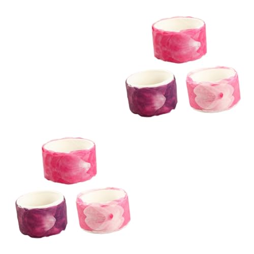 SEWACC 2 Sätze Washi-klebeband Blumenaufkleber Laptopaufkleber Für Kinder Aufkleber Für Geschenkanhänger Verzierungen Blumen-washi-tape Plätzchen Dekorieren Kinder Aufkleber 3 Stück * 2 von SEWACC