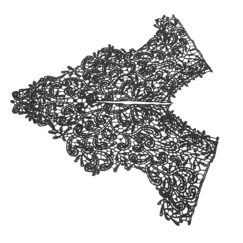 SEWACC 2 Stk Spitzenkragen Nähen Floraler Spitzenkragen Applikation Nähen Ausschnitt Nähen Blumenausschnitt Black von SEWACC