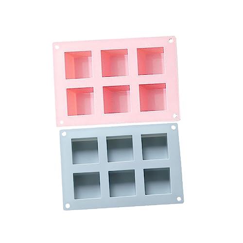 SEWACC 2 Stück 6 DIY Seifenform ice cube mold schokoladenform soap mold tortelettförmchen seife form Süßigkeitenformen Keksformen Seifenformen Formen zur Seifenherstellung Kuchenform von SEWACC