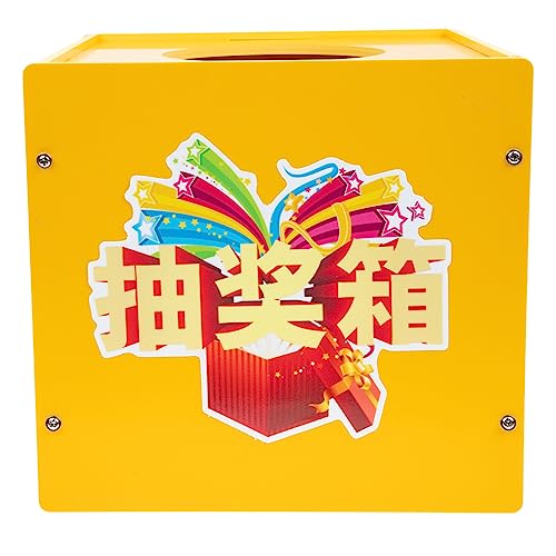 SEWACC 2 Stück Box Box Spendenzubehör Tombola Etui Tombola Zubehör Spendenzubehör Tickethalter Etui Spendenetui Tombola Zubehörhalter Goldenes Pvc von SEWACC