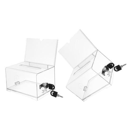 SEWACC 2 Stück Transparente Teilige Acryl Vorschlagsbox Spendenbox Leicht Zerlegbar Stabil Vielseitig für Büro Klassenzimmer Restaurant Karten Aufbewahrung SEWACC 2 Stück Transparente Teilige Acryl Vorschlagsbox Spendenbox Leicht Zerlegbar Stabil Vielseitig für Büro Klassenzimmer Restaurant Karten Aufbewahrung von SEWACC