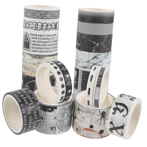 SEWACC 20 Rollen Retro-washi-tape Alte Washi-tapes Tagebuch Washi Tapes Scrapbooking-bänder Dekorative Bänder Diy Washi Tape Basteln Selbstklebende Bänder Scrapbook-diy-klebebänder Papier von SEWACC