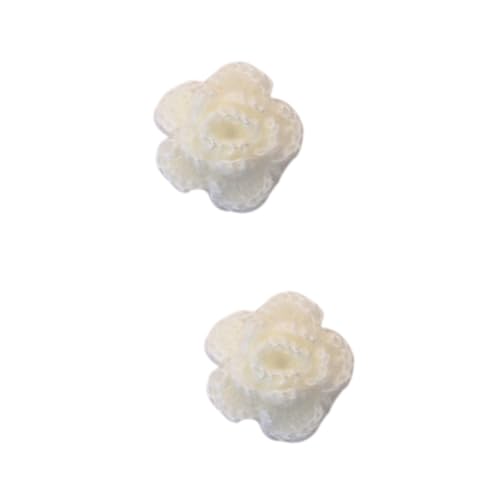 SEWACC 20 Stk Gehäkelte Blumenapplikation Handgemachte Häkelblume Handgefertigte Applikation Häkelblume Nähen Weiß von SEWACC