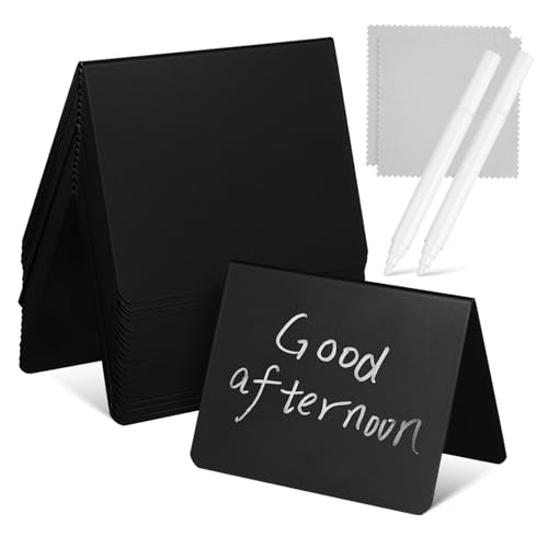 SEWACC 20 Stk. Planke Bretter Message-Board-Schilder Tisch Staffelei Mini-Etikettenclip whiteboard white board blanceboard whitebord Tafelschild für den Tisch Kreidetafel Schild Stoff von SEWACC