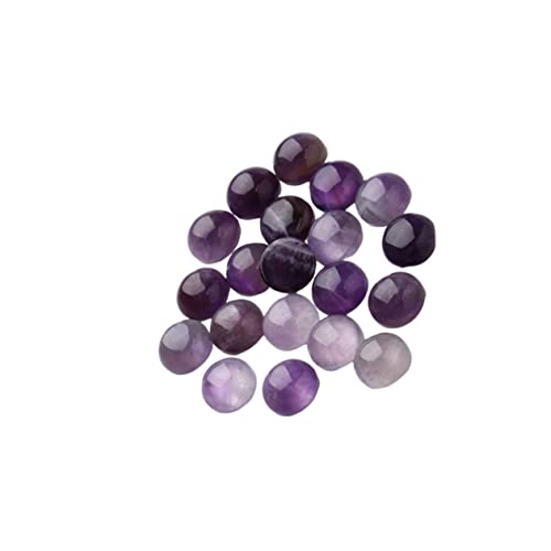 SEWACC 20 Stück DIY Zeitstein Zubehör Violette Halbedelsteine Perlen Schmuckherstellung Halbedelstein Perlen Strass Streifen Glas Cabochons Schmuck Zeit Zubehör Edelsteinglas von SEWACC